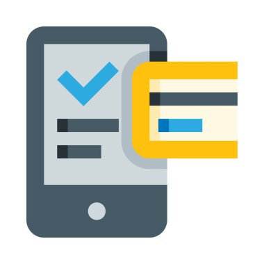 Kredi kartı simgesi ve vektör illüstrasyonu beyaz arkaplanda izole edildi 