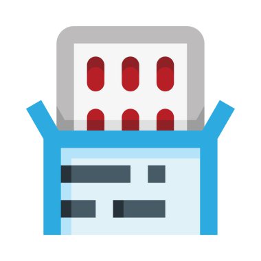 haplar paketleme simgesi, vektör illüstrasyonu beyaz arkaplanda izole edildi 