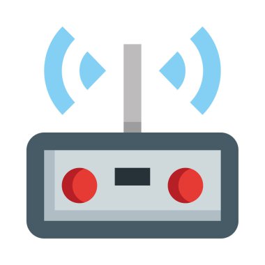 Uzaktan kontrol simgesi, vektör illüstrasyonu beyaz arkaplanda izole edildi 