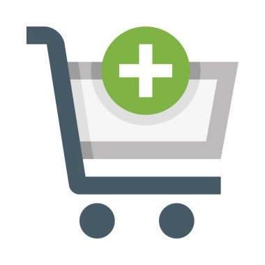 Alışveriş arabası simgesi, vektör illüstrasyonu beyaz arkaplanda izole 