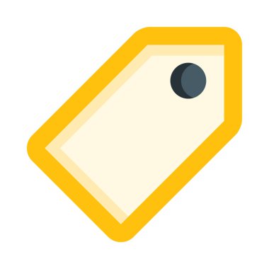 Beyaz arkaplanda etiket simgesi ve vektör illüstrasyonu izole edildi 