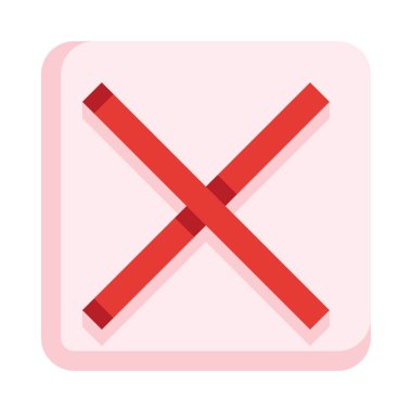 Cancel web icon, simple vector illustration isolated on white background  