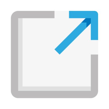 Enlargement web icon, simple vector illustration isolated on white background  