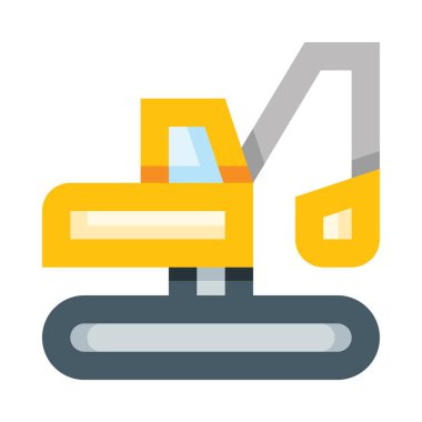 Excavator web icon, simple vector illustration isolated on white background  