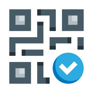 QR code web icon, simple vector illustration isolated on white background  