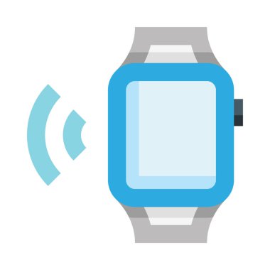 Smartwatch web simgesi, basit vektör illüstrasyonu