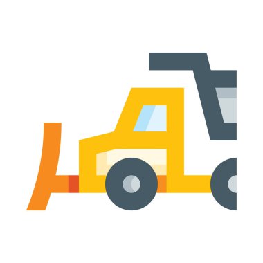 Snow plow web icon, simple vector illustration isolated on white background  