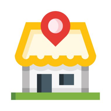 Store web icon, simple vector illustration isolated on white background  