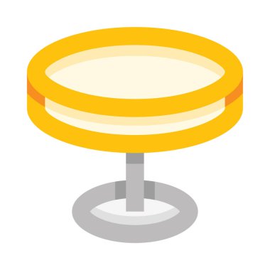 Mobilya web simgesi, beyaz arkaplanda izole edilmiş basit vektör resimleme  