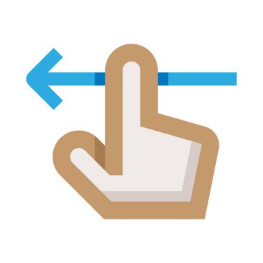 Dokunmatik jest web simgesi, beyaz arkaplanda izole edilmiş basit vektör çizimi  