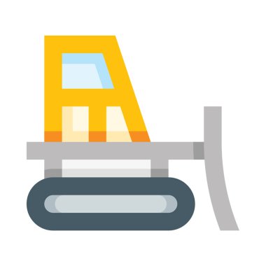 Traktör web simgesi, basit vektör illüstrasyonu beyaz arkaplanda izole edildi  