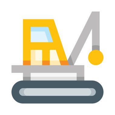 Traktör web simgesi, basit vektör illüstrasyonu beyaz arkaplanda izole edildi  