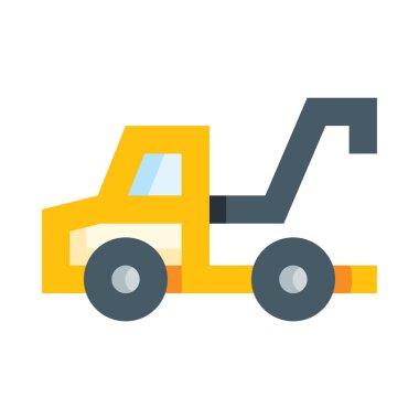 Kamyon web simgesi, basit vektör illüstrasyonu