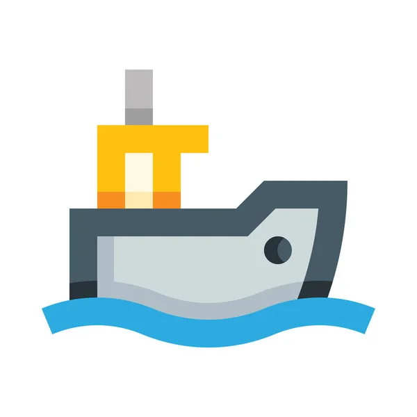 Cargo Ship Web Icon Simple Vector Illustration Isolated White Background — Διανυσματικό Αρχείο