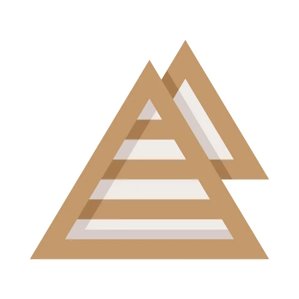 Pyramids Web Icon Simple Vector Illustration Isolated White Background — Wektor stockowy