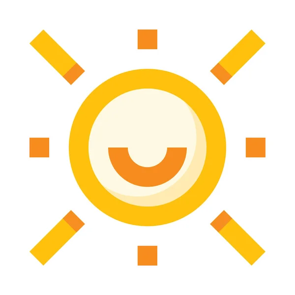 Сонячна Веб Ікона Проста Векторна Ілюстрація Ізольована Білому Тлі — стоковий вектор
