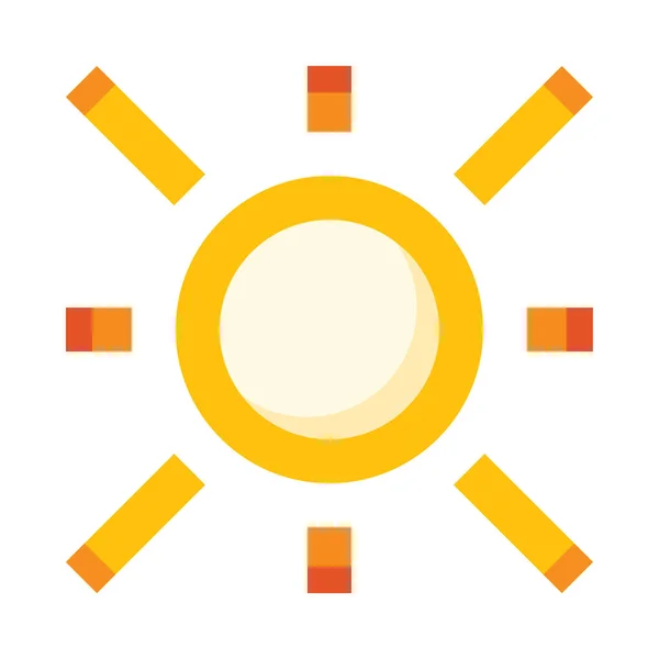 Сонячна Веб Ікона Проста Векторна Ілюстрація Ізольована Білому Тлі — стоковий вектор