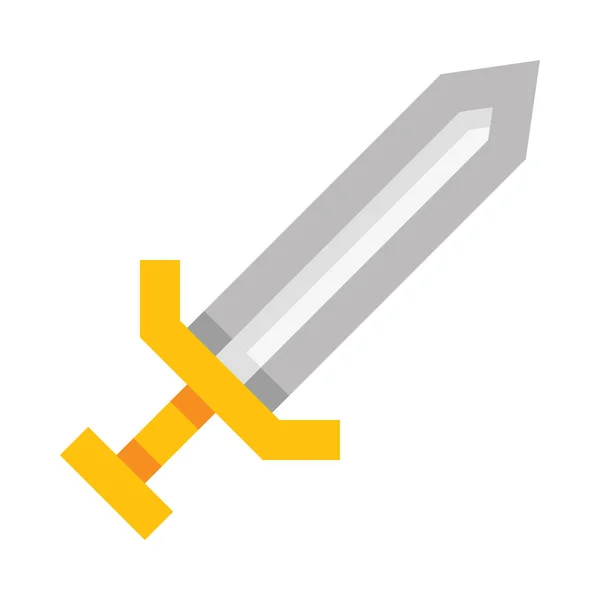 Espada Icono Web Simple Ilustración Vectorial — Vector de stock