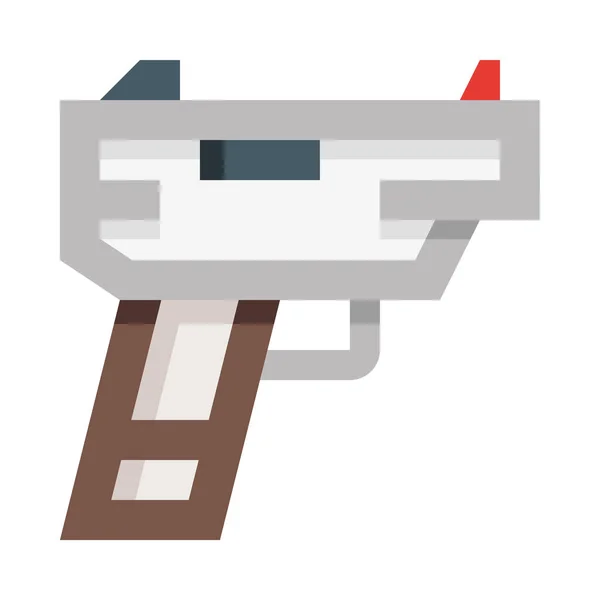 Pistola Icono Web Ilustración Vector Simple — Vector de stock