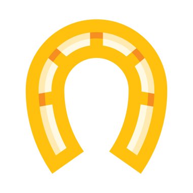 Beyaz arkaplanda izole edilmiş at nalı web simgesi, basit vektör illüstrasyonu 