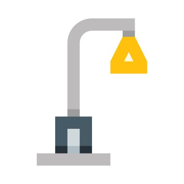 Beyaz arkaplanda izole edilmiş Fener web simgesi, basit vektör illüstrasyonu 