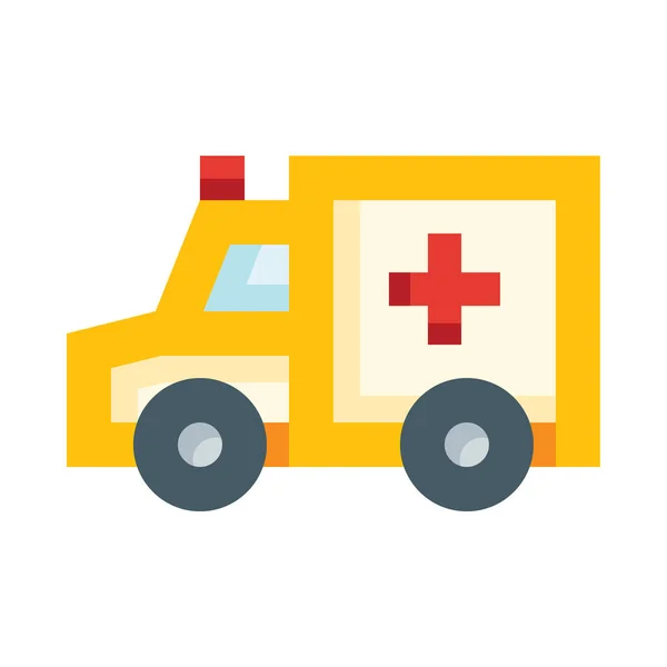 Ambulance Web Icon Isolated White Background Simple Vector Illustration — Stock Vector