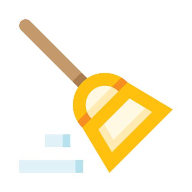 süpürge web simgesi, basit vektör illüstrasyonu  