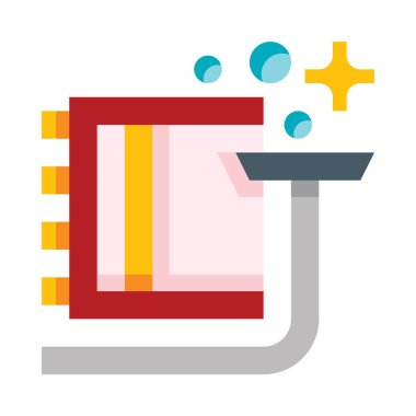 Temizleme web simgesi, basit vektör illüstrasyonu  