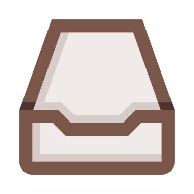 Çekmece web simgesi, basit vektör illüstrasyonu  