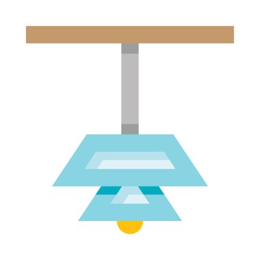 tavan lambası web simgesi, basit vektör illüstrasyonu  