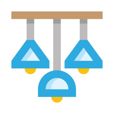 tavan lambaları ağ simgesi, basit vektör illüstrasyonu  