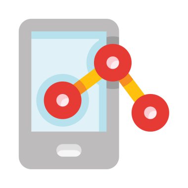 akıllı telefon web simgesi, basit vektör illüstrasyonu 