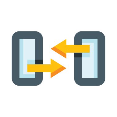 veri transferi web simgesi, basit vektör illüstrasyonu 