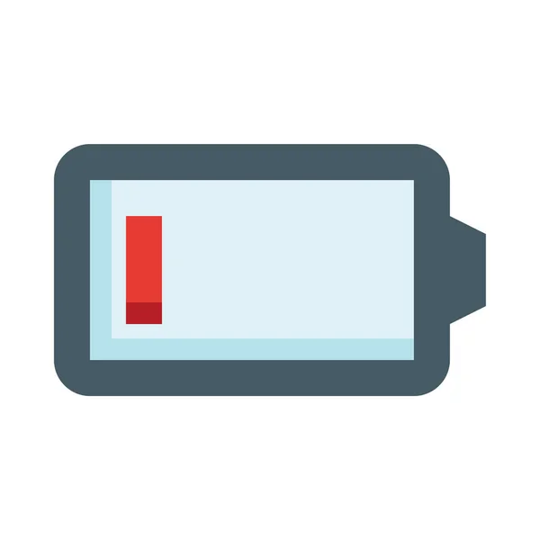 Laag Batterij Web Icoon Eenvoudige Vector Illustratie — Stockvector