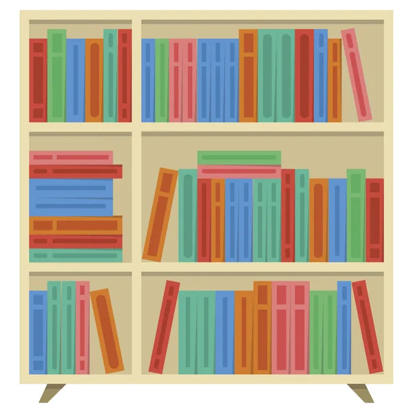 Bookcase Web Icon Simple Vector Illustration — Stock Vector