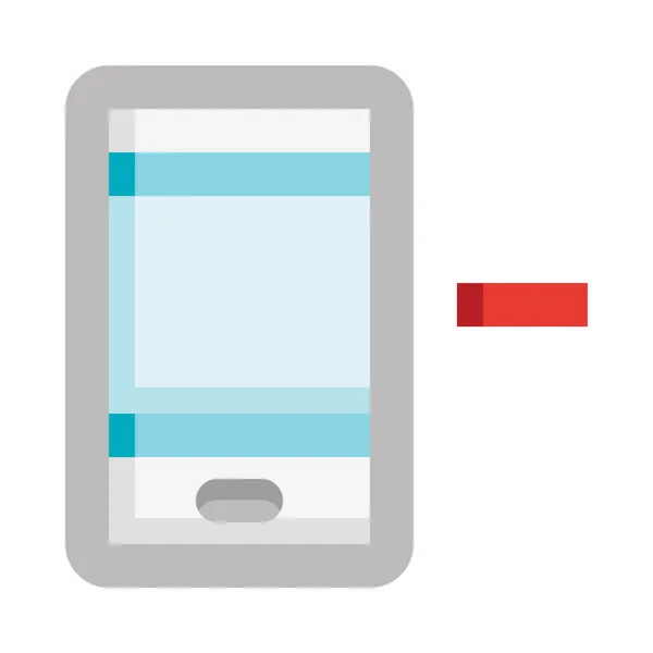 Smartphone Web Icoon Eenvoudige Vector Illustratie — Stockvector
