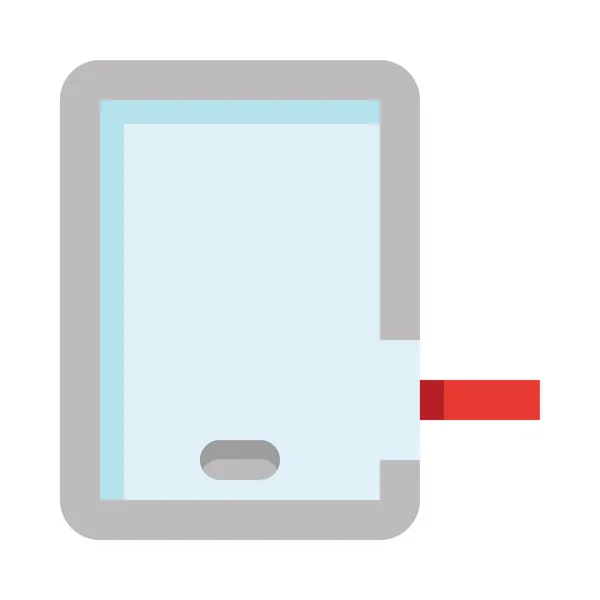 Tablet Web Simgesi Basit Vektör Illüstrasyonu — Stok Vektör