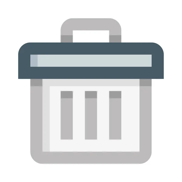 Trash Can Web Icon Ilustração Vetorial Simples — Vetor de Stock