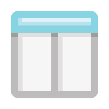 Pencere web simgesi, basit vektör illüstrasyonu 