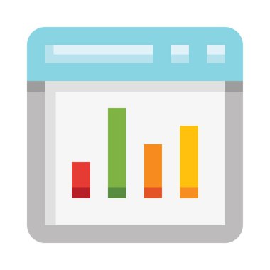 Web sayfası simgesi, basit vektör illüstrasyonu 