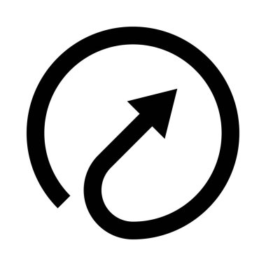 ok web simgesi, basit vektör illüstrasyonu beyaz arkaplanda izole edildi