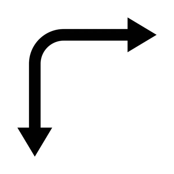 Иконка Стрелкой Простая Векторная Иллюстрация Белом Фоне — стоковый вектор