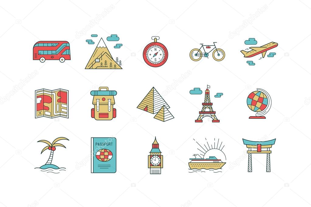 Countries icons set