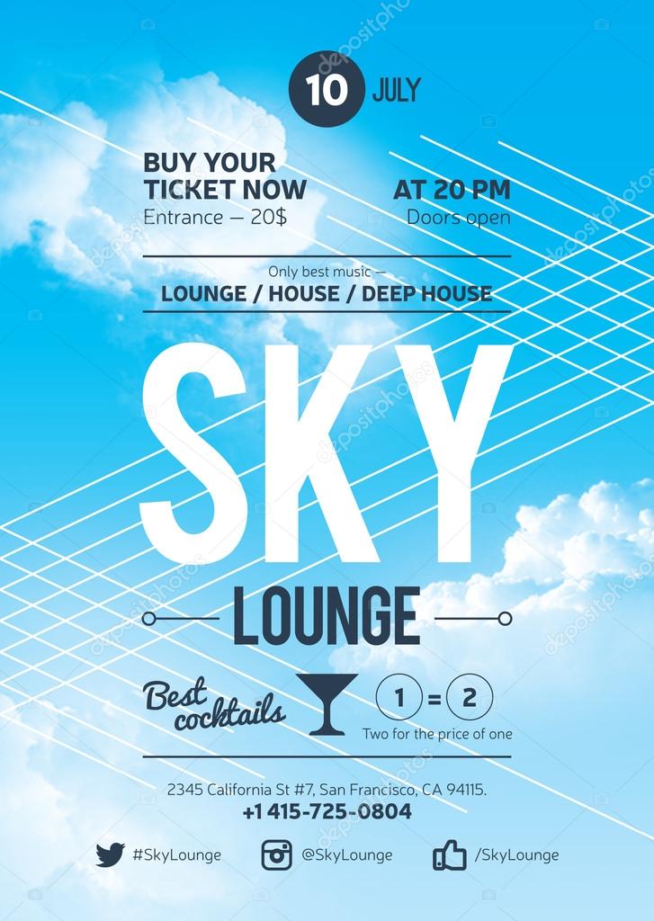 Lounge party poster