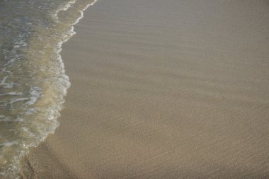 Dalga kum plajı üzerinde