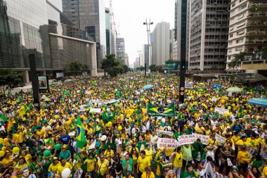 Sao Paulo, Brezilya'da protesto