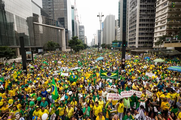 Protestos em São Paulo, Brasil — Fotografia de Stock