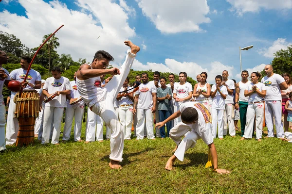 Brezilyalılar Capoeira oynarken