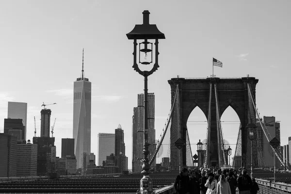 布鲁克林大桥，新的你美国 — 图库照片