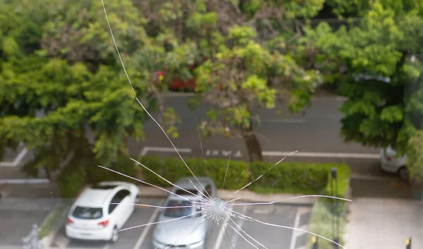 Verre Pare Balles Pour Les Maisons Les Voitures — Photo